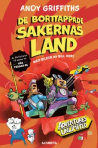 Framsidan till boken visar de tecknade huvudpersonerna, med lådor på huvudet och bokens titel.